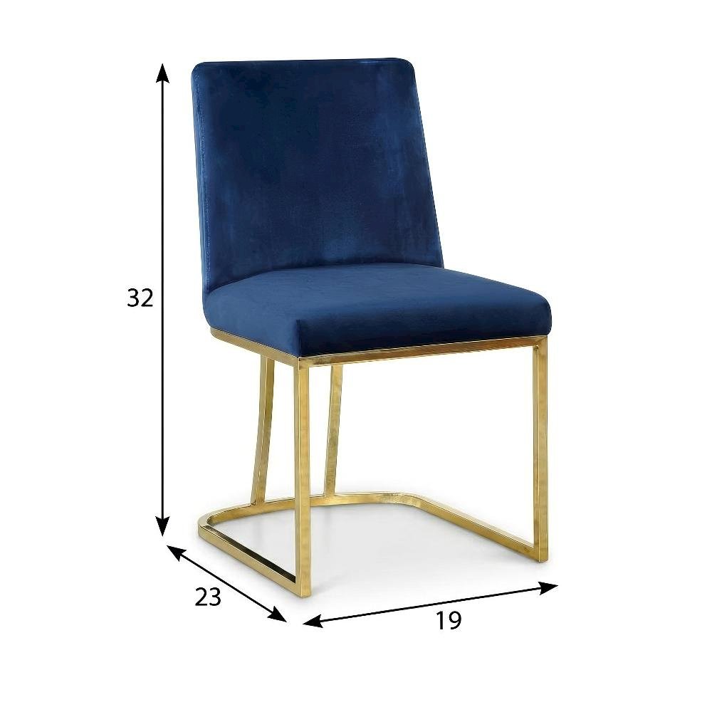 Gold Velvet Dining Chairs Set of 2 with Cushioned Seats and Contemporary Design