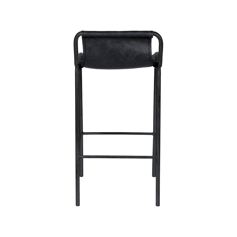 Dax Black Vegan Leather Counter Stool