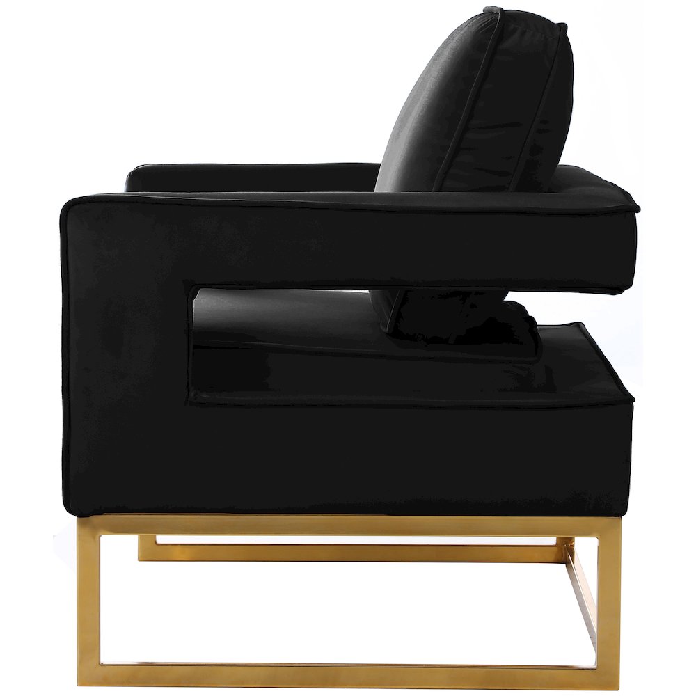Noah Black Velvet Accent Chair