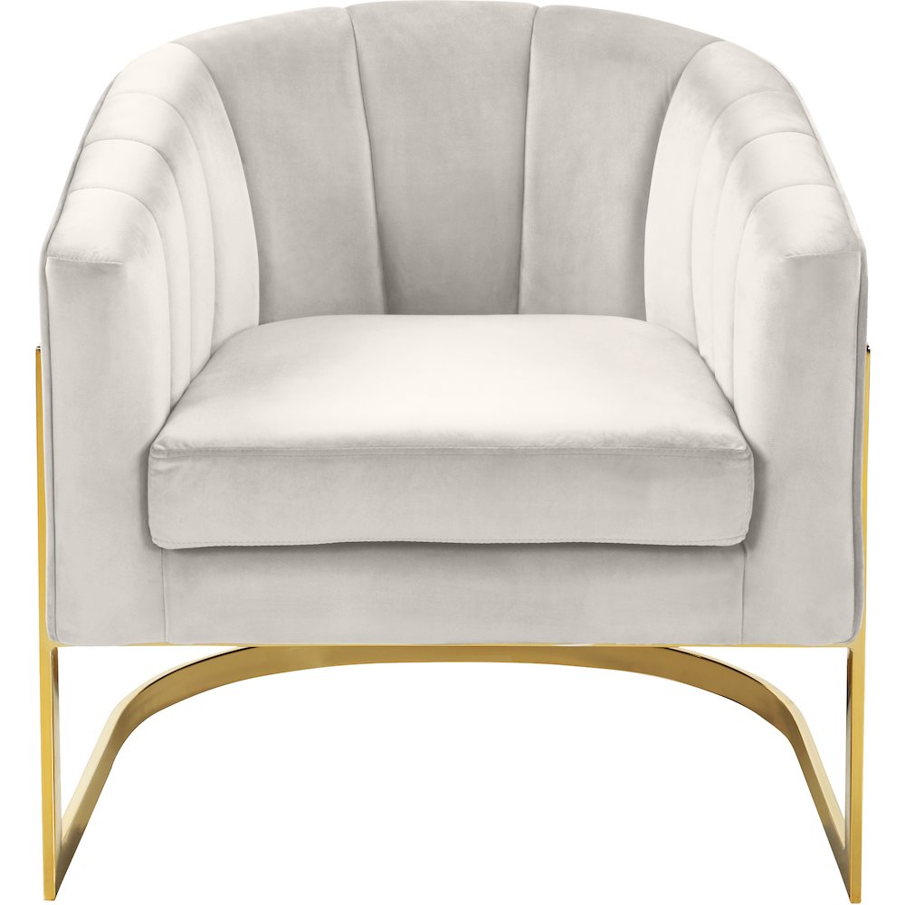 Carter Cream Velvet Accent Chair