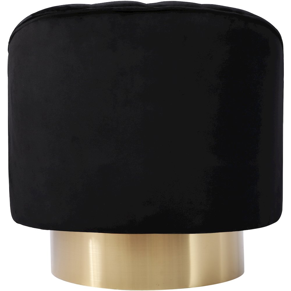 Farrah Black Velvet Accent Chair