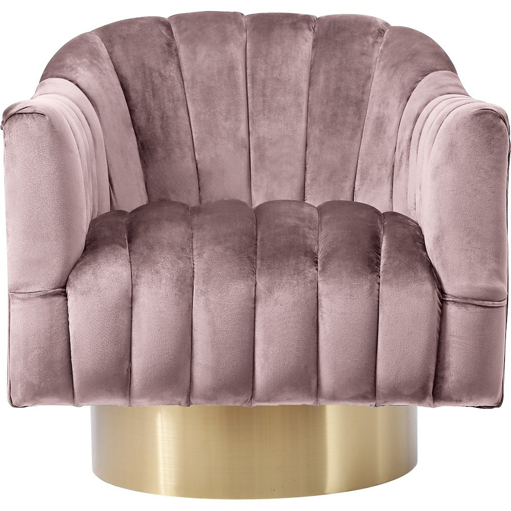 Farrah Pink Velvet Accent Chair
