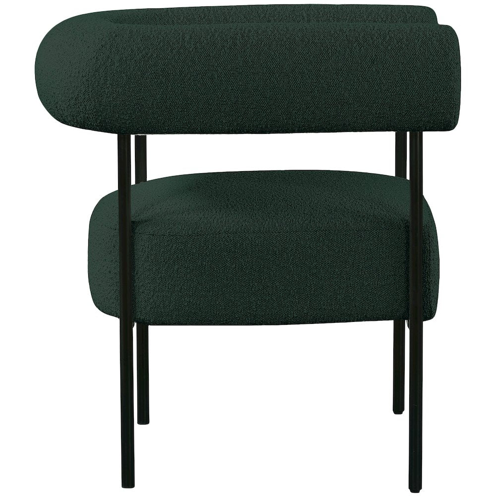 Blake Green Boucle Fabric Accent Chair