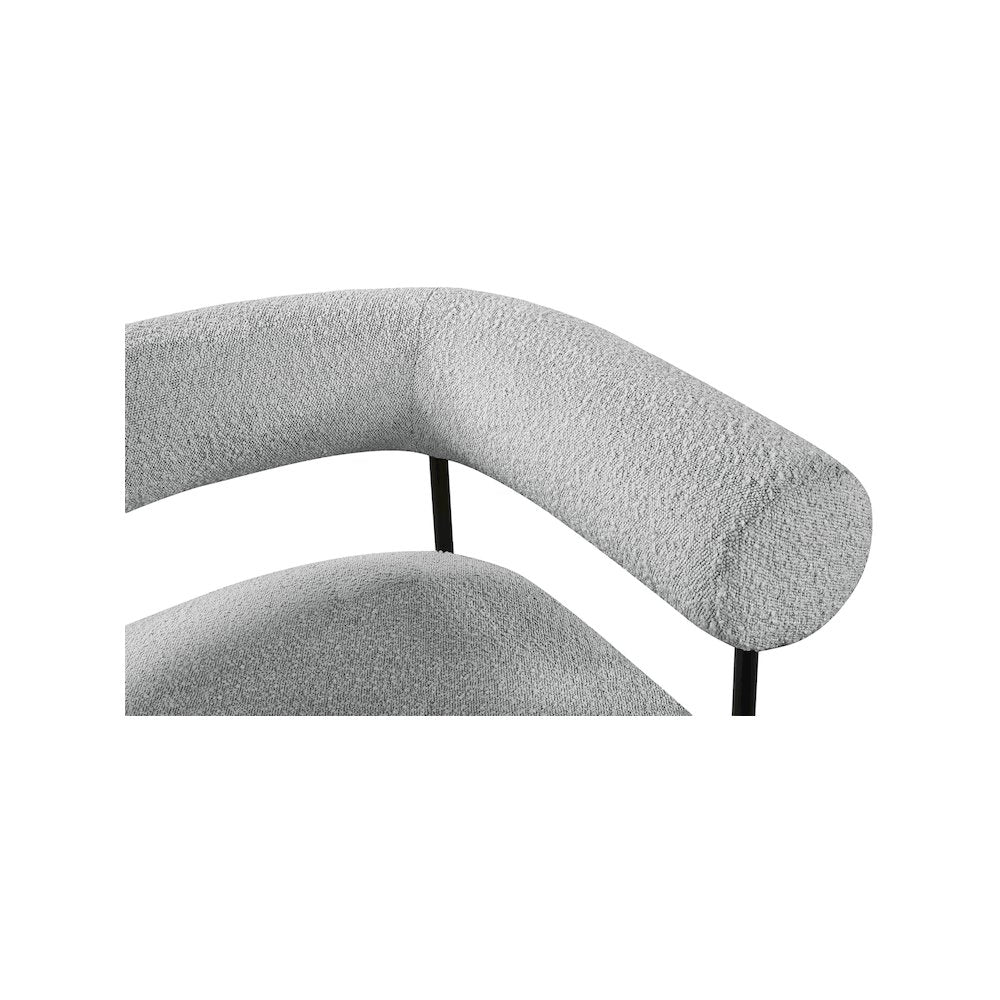 Blake Grey Boucle Fabric Accent Chair