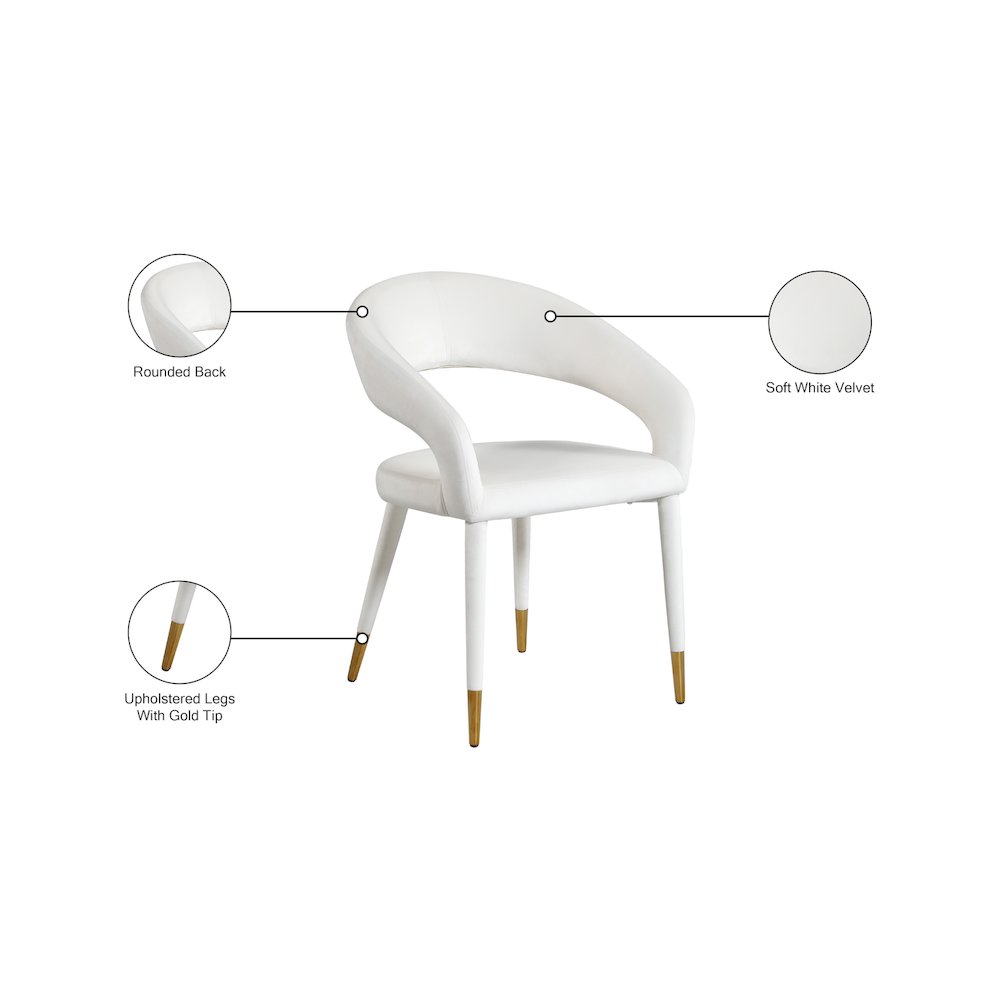Destiny Cream Velvet Dining Chair