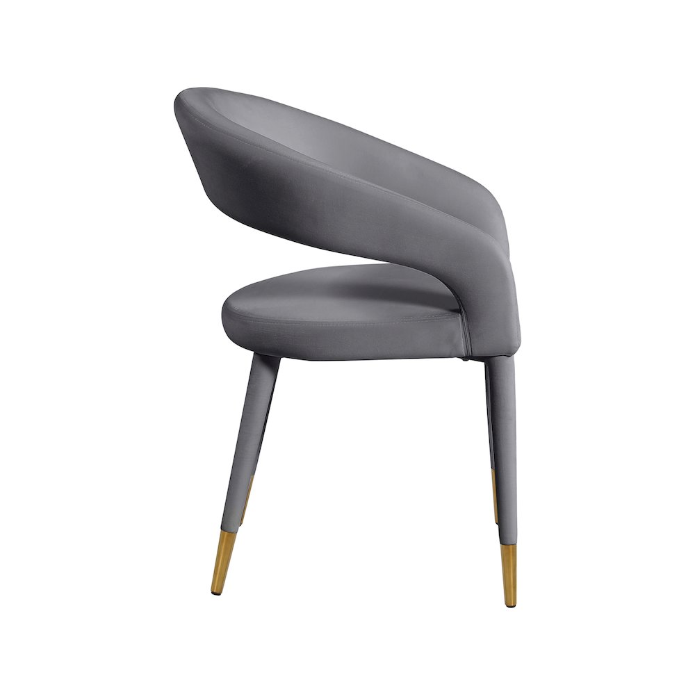 Destiny Grey Velvet Dining Chair