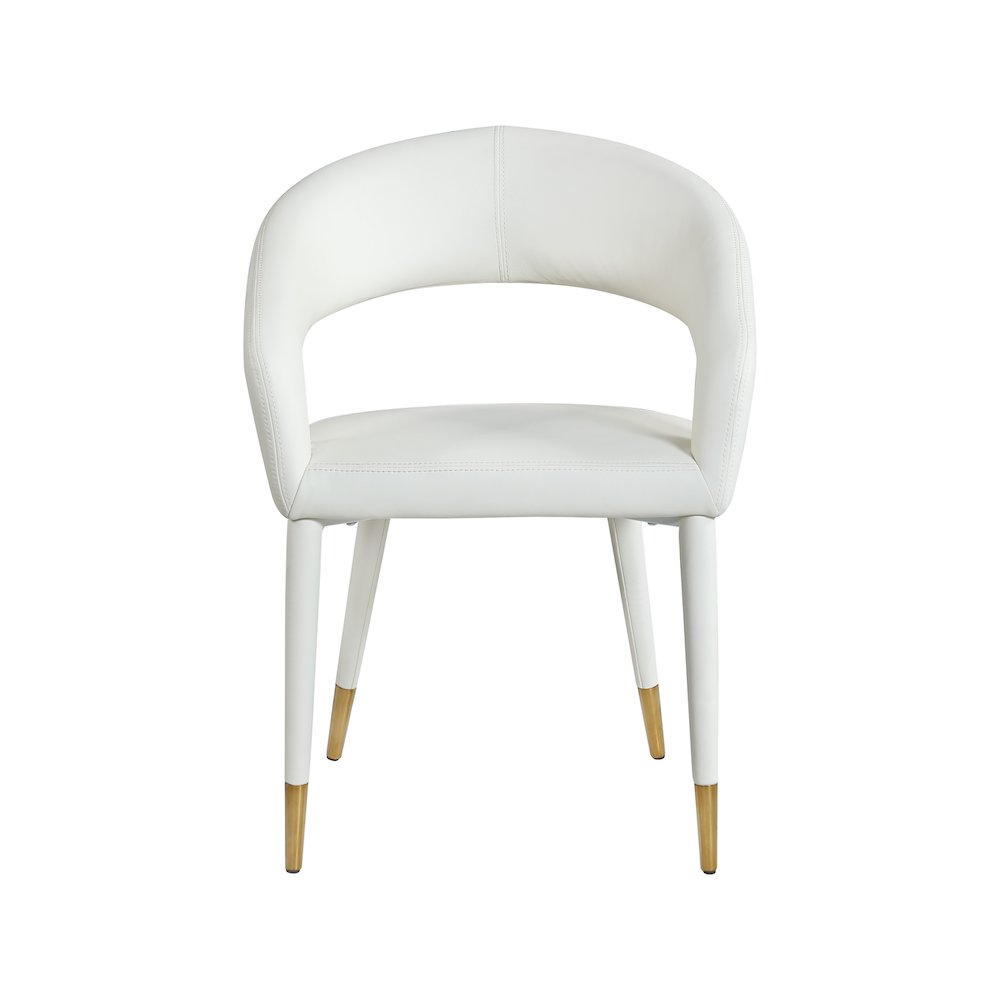 Destiny White Vegan Leather Dining Chair