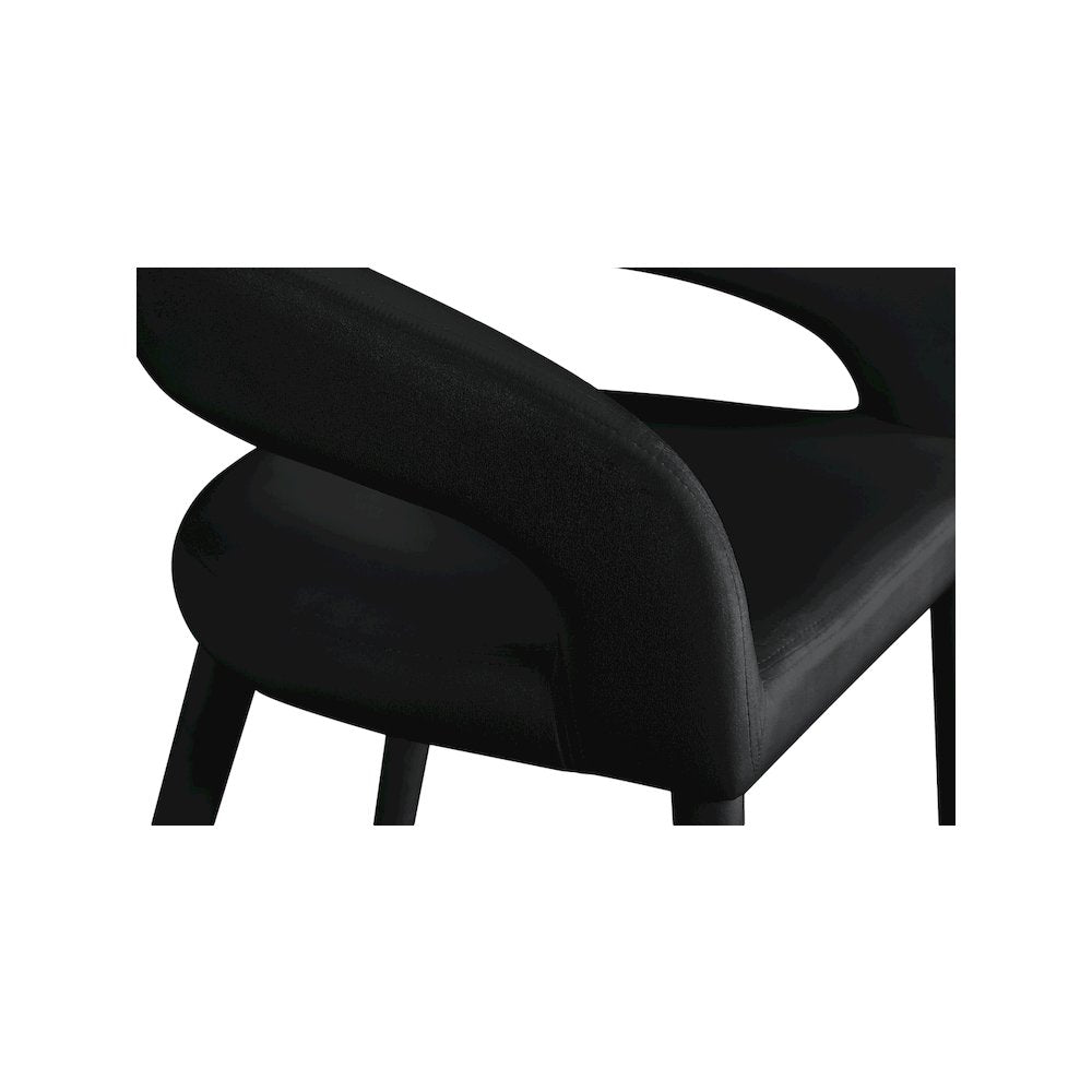 Destiny Black Velvet Stool