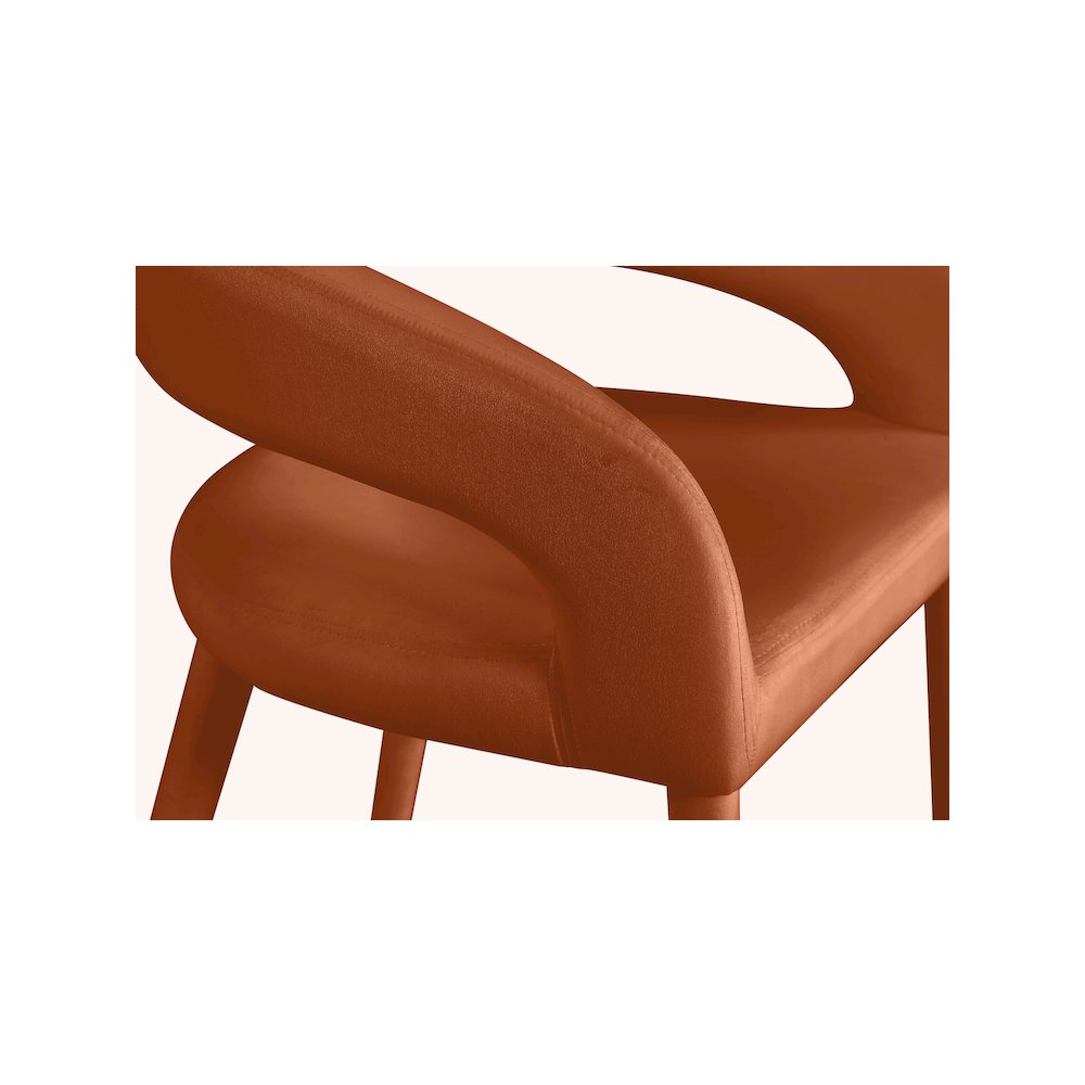 Destiny Cognac Velvet Stool