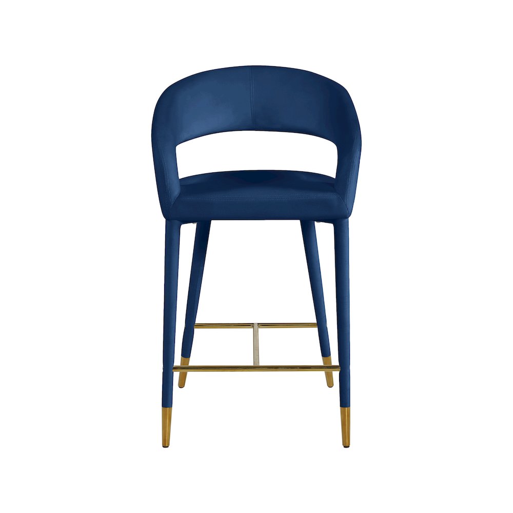 Destiny Navy Velvet Stool