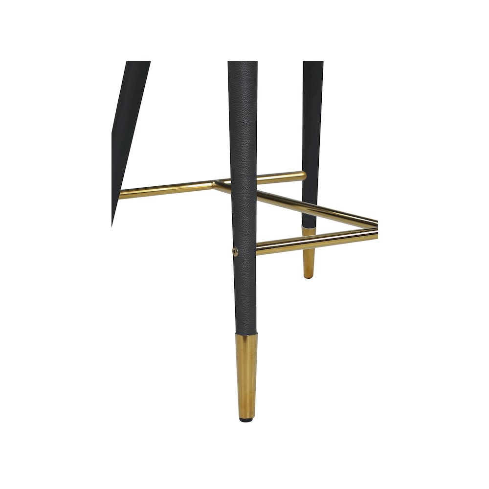 Destiny Black Vegan Leather Stool