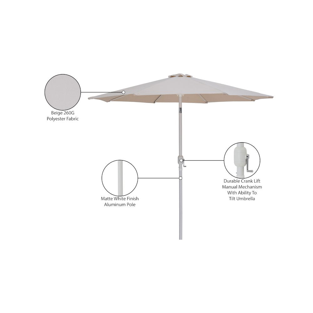Fiji Beige Fabric Patio Umbrellas