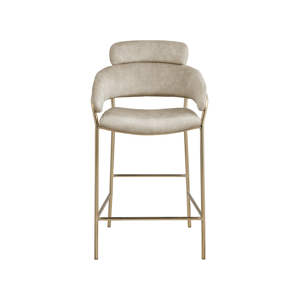 Yara Stone Velvet Counter Stool