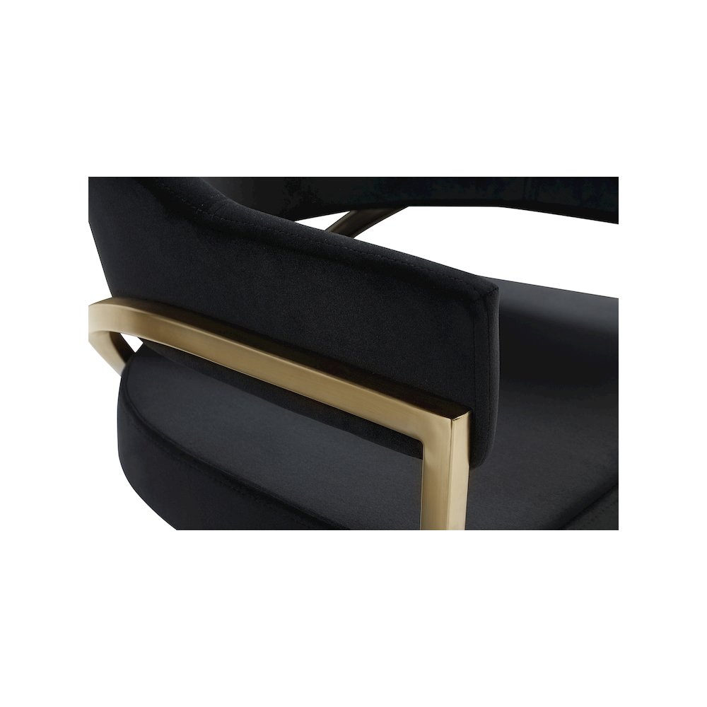 Madelyn Black Velvet Dining Chair, Set of 2