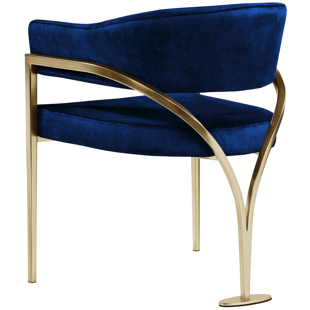 Madelyn Navy Velvet Dining Chair, Set of 2