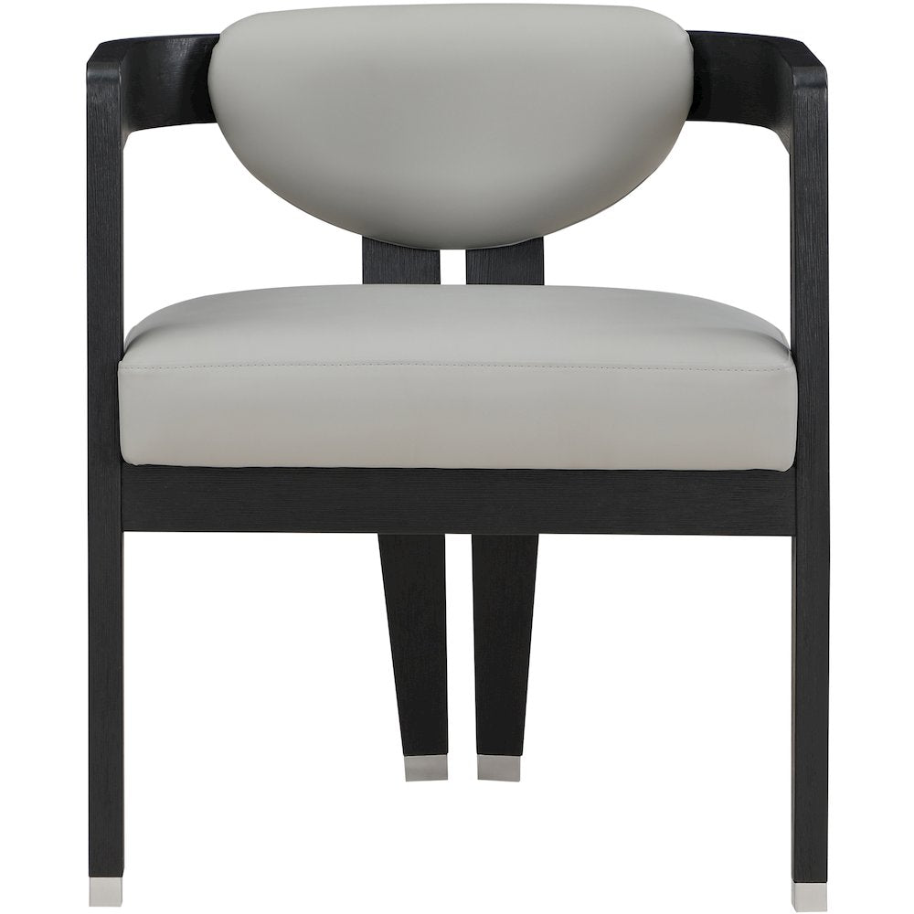 Carlyle Grey Vegan Leather Dining Chair