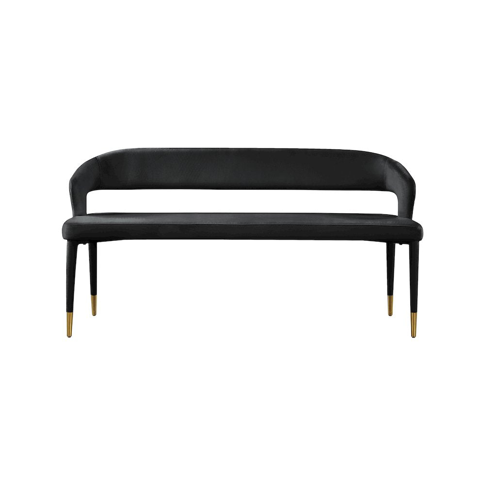 Destiny Black Velvet Bench