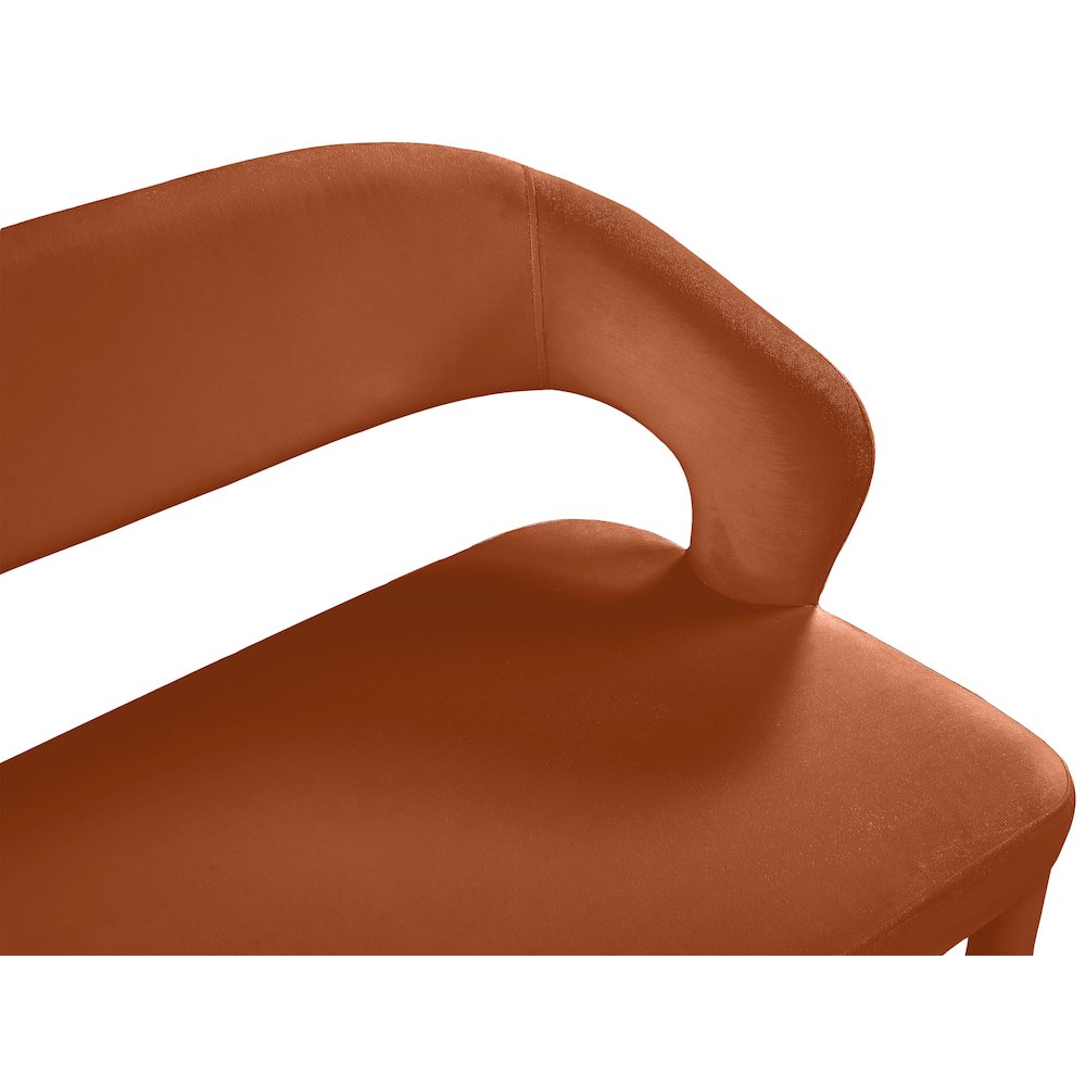 Destiny Cognac Velvet Bench