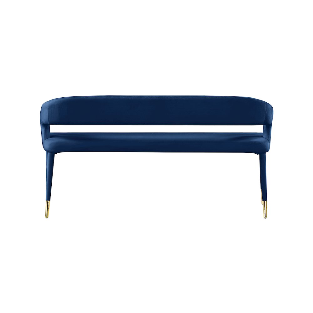 Destiny Navy Velvet Bench