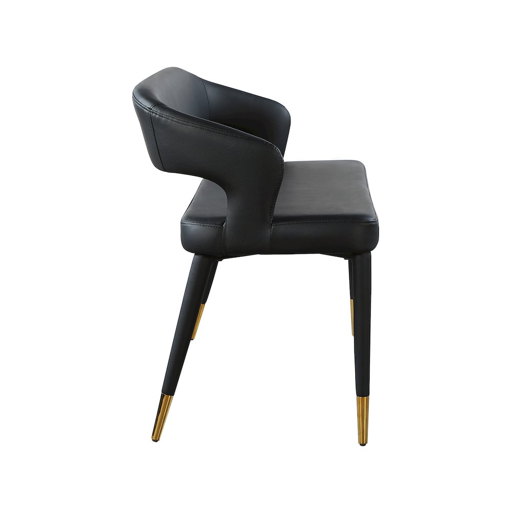Destiny Black Vegan Leather Bench
