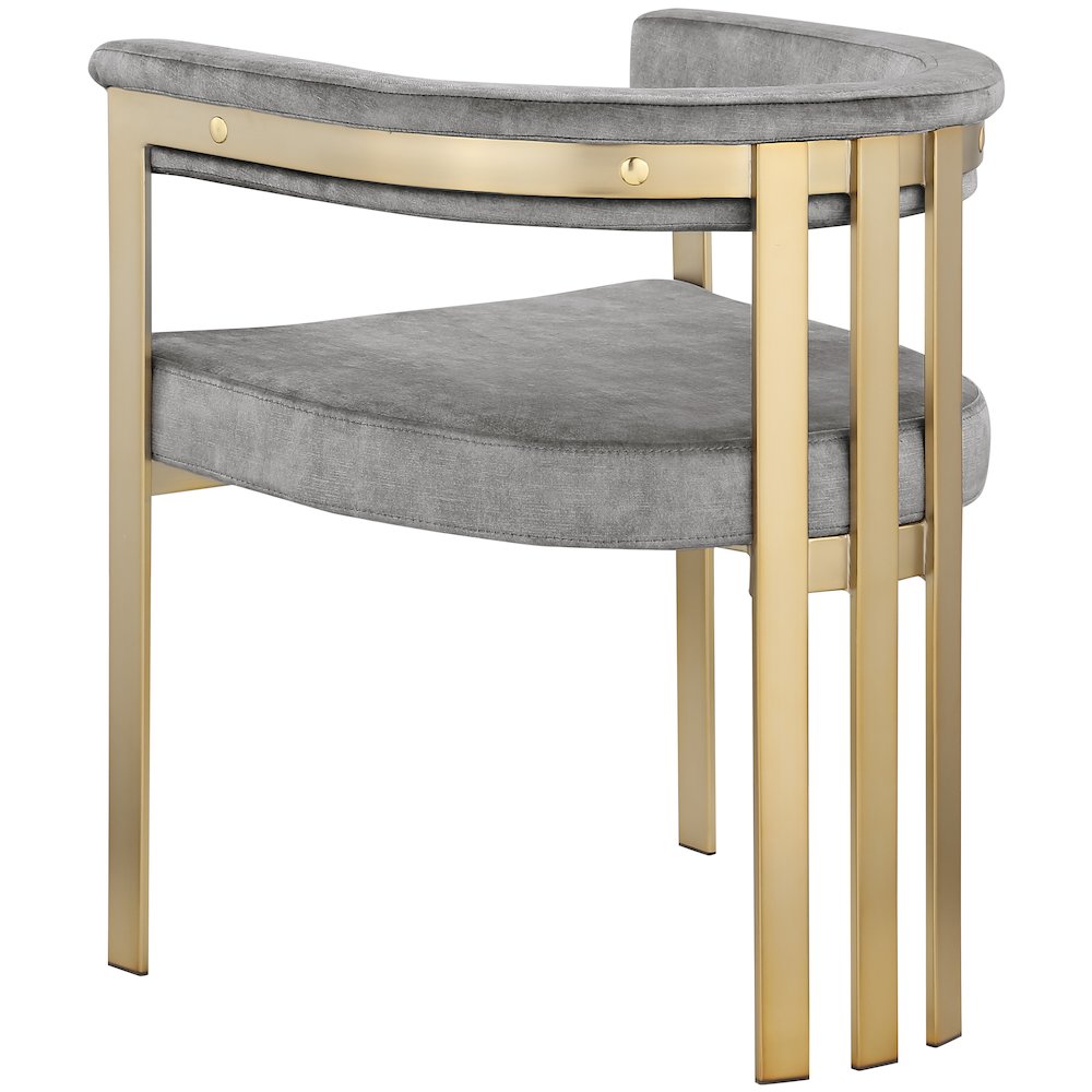 Marcello Grey Velvet Dining Chair, Set of 2