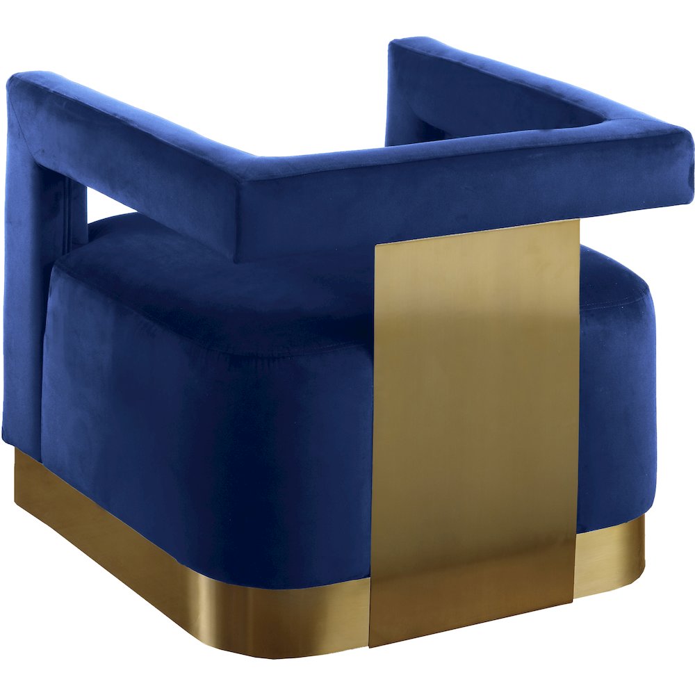 Armani Navy Velvet Accent Chair