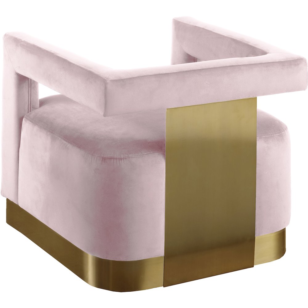 Armani Pink Velvet Accent Chair