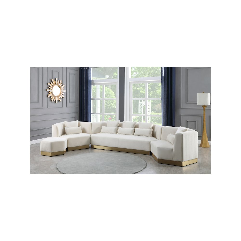 Marquis Cream Velvet Sofa