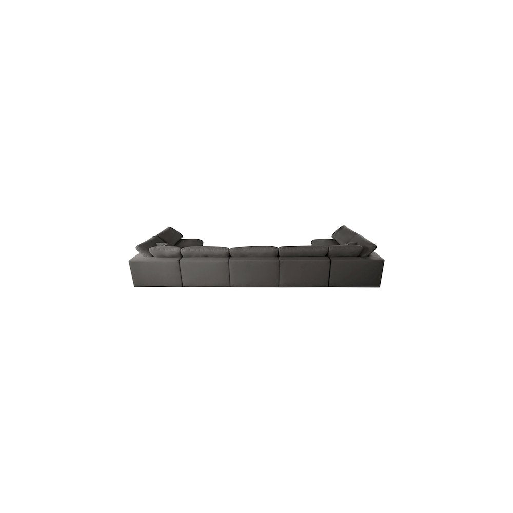 Plush Grey Velvet Standard Comfort Modular Sectional