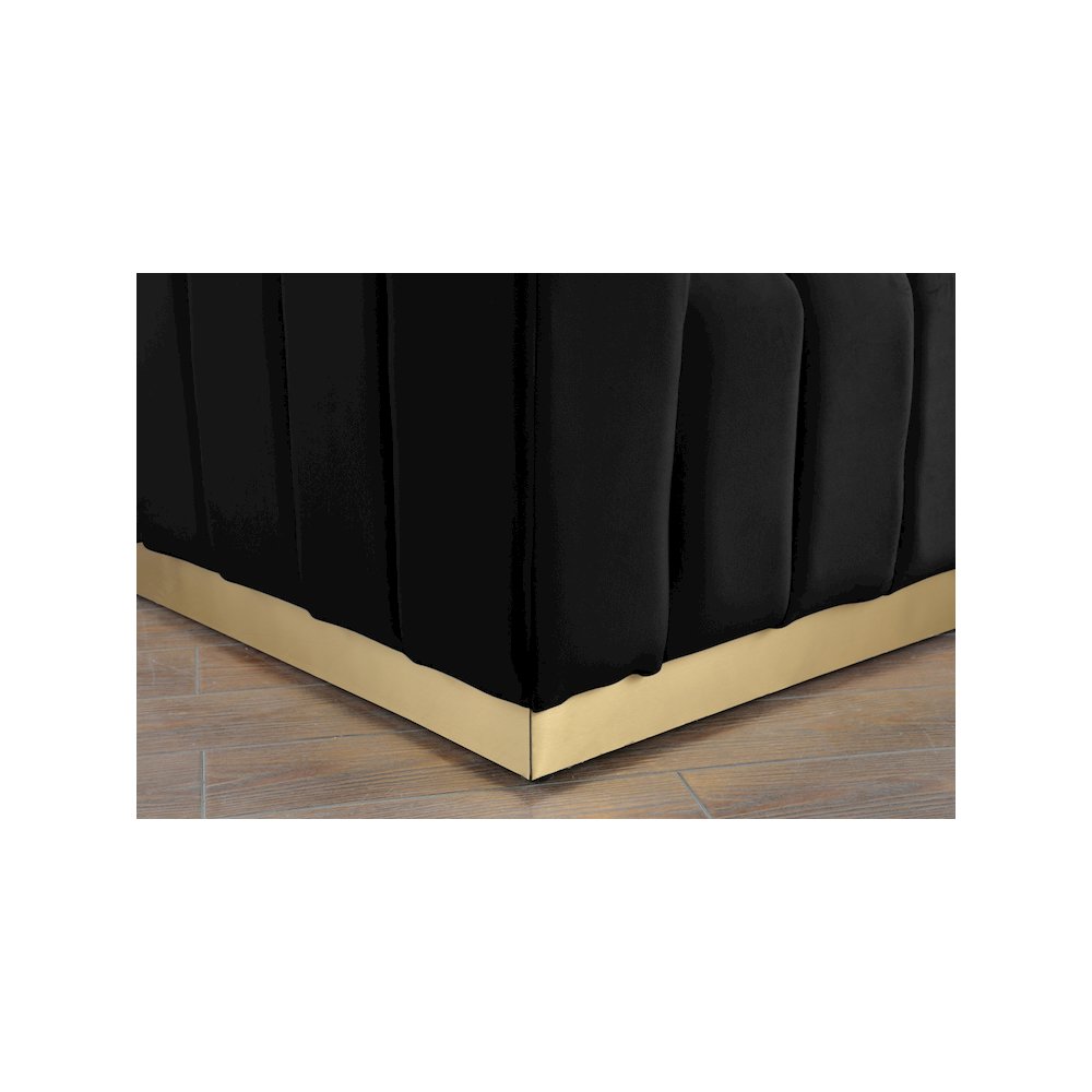 Marlon Black Velvet Sofa