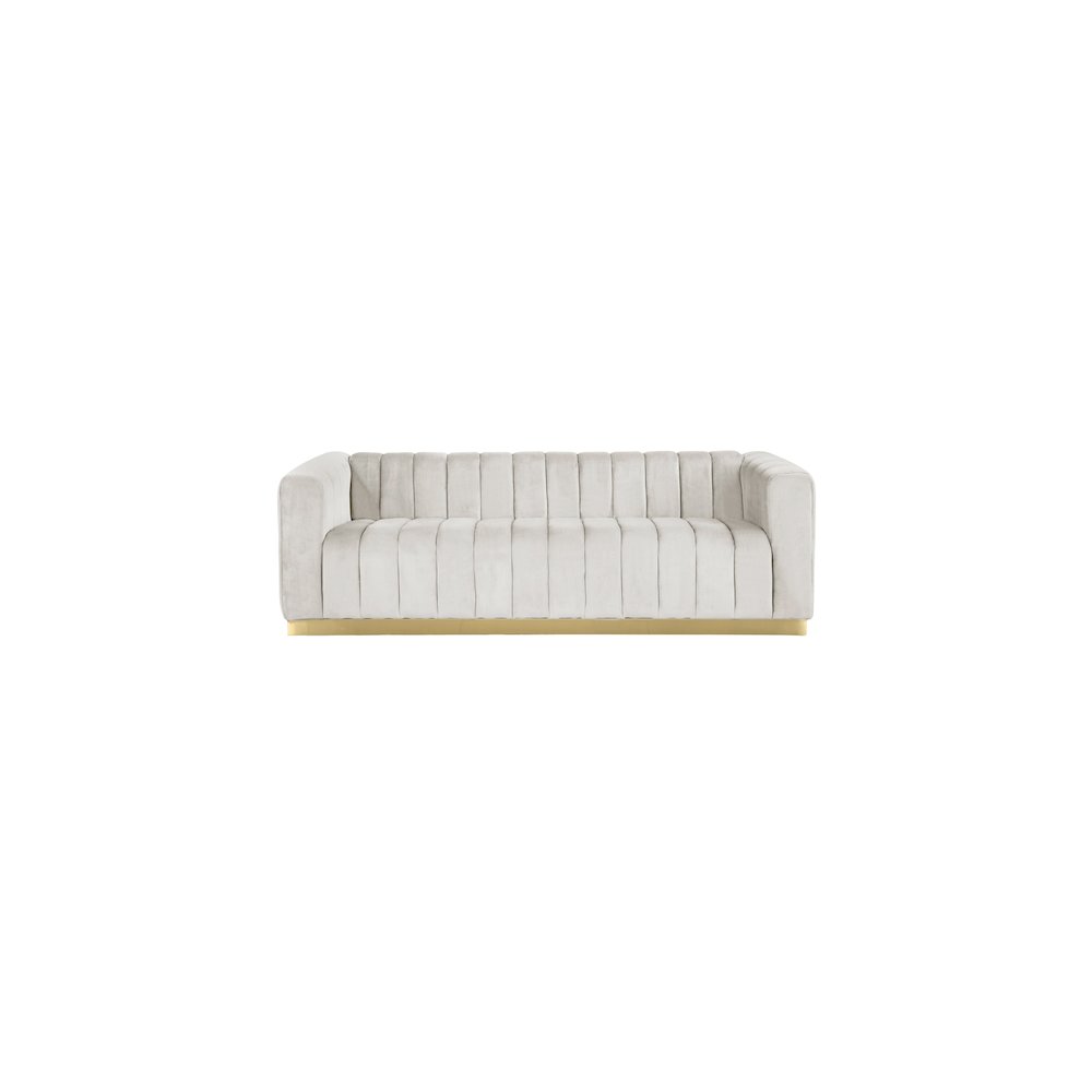 Marlon Cream Velvet Sofa