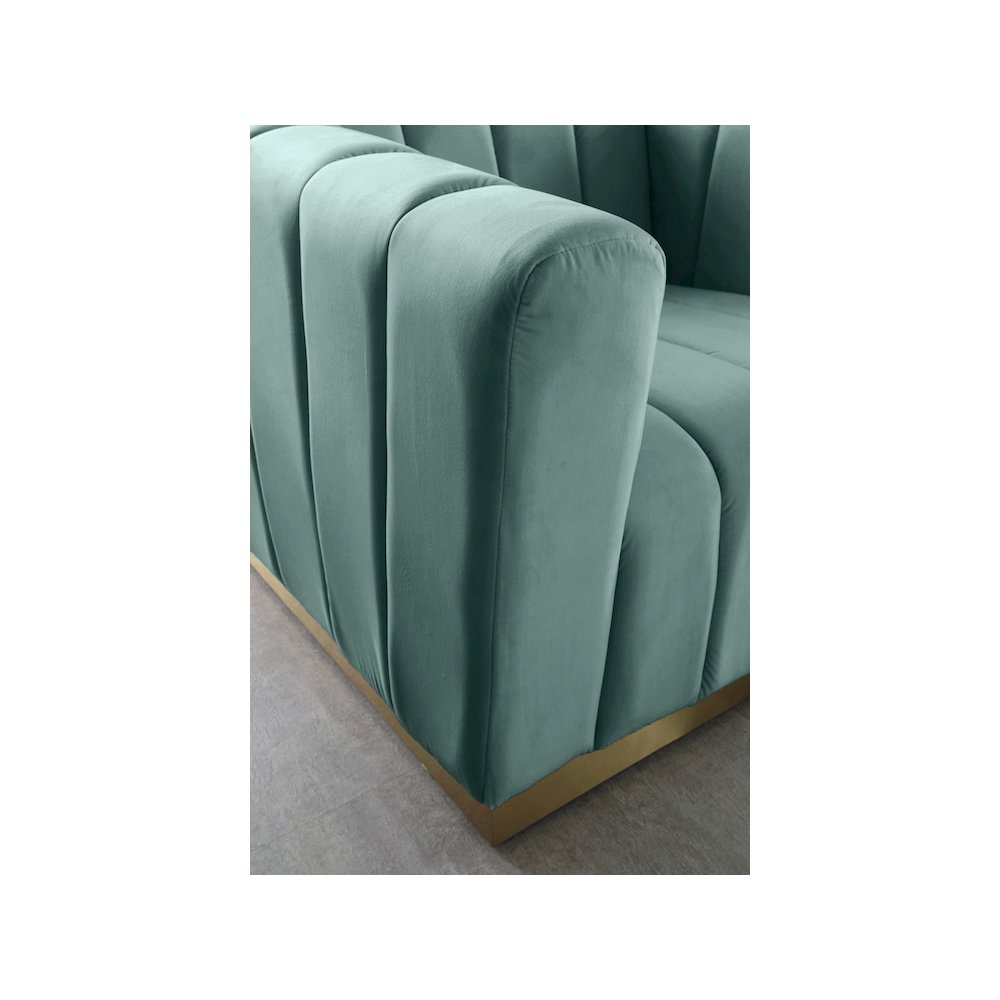 Marlon Mint Velvet Loveseat