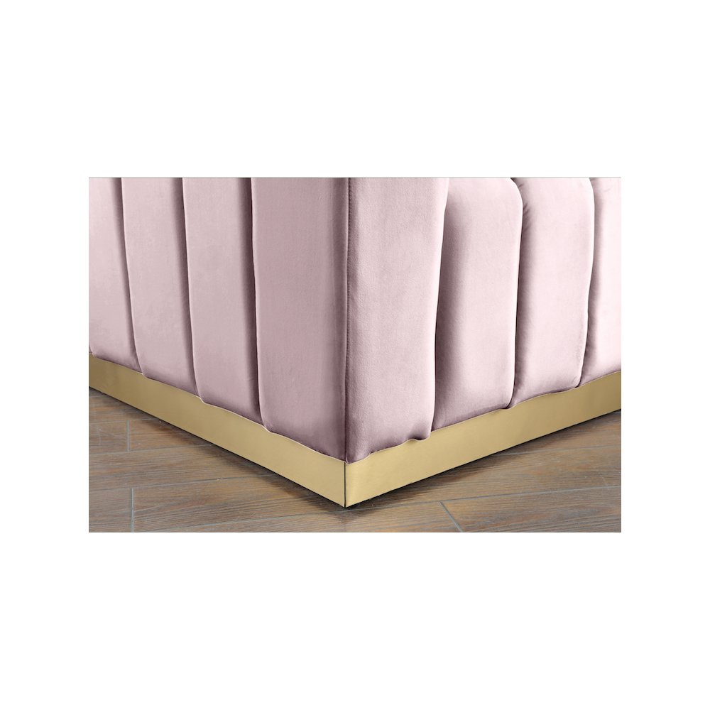 Marlon Pink Velvet Loveseat