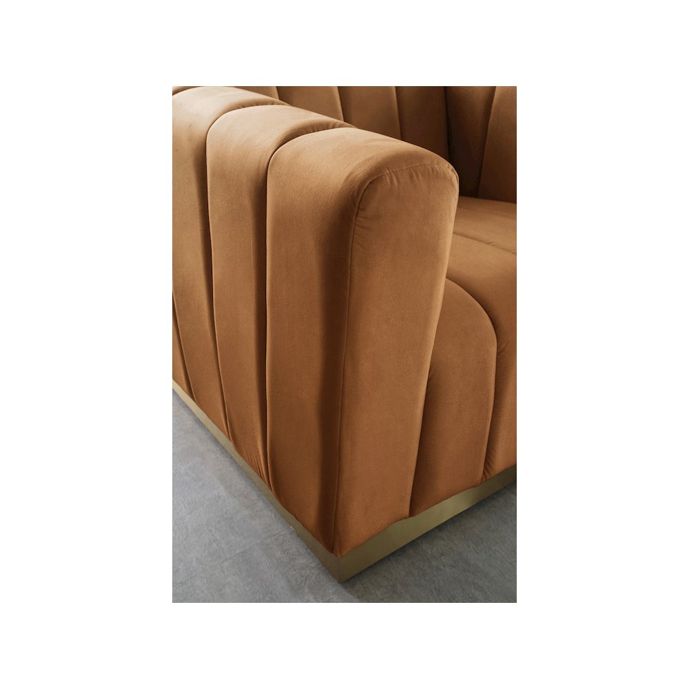 Marlon Saddle Velvet Sofa