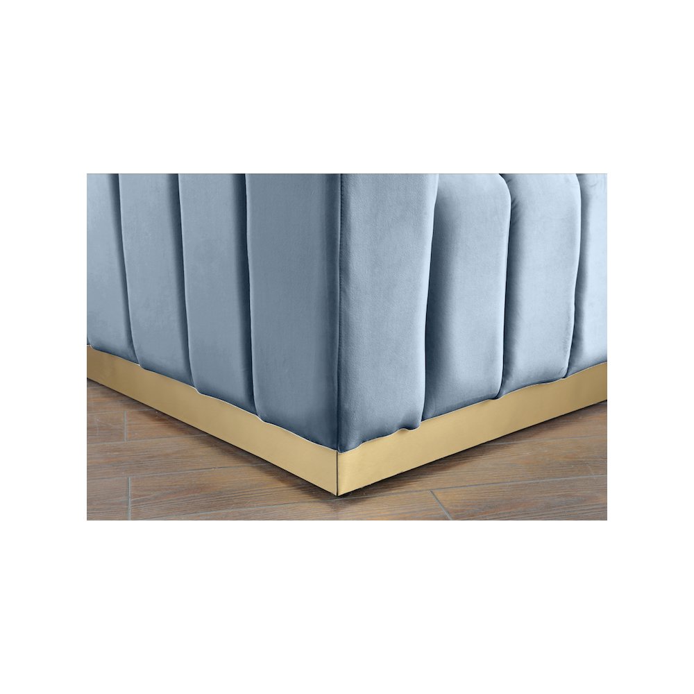 Marlon Sky Blue Velvet Sofa