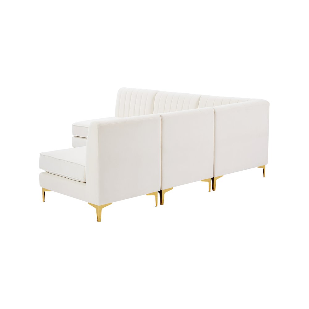 Alina Cream Velvet Modular Sectional
