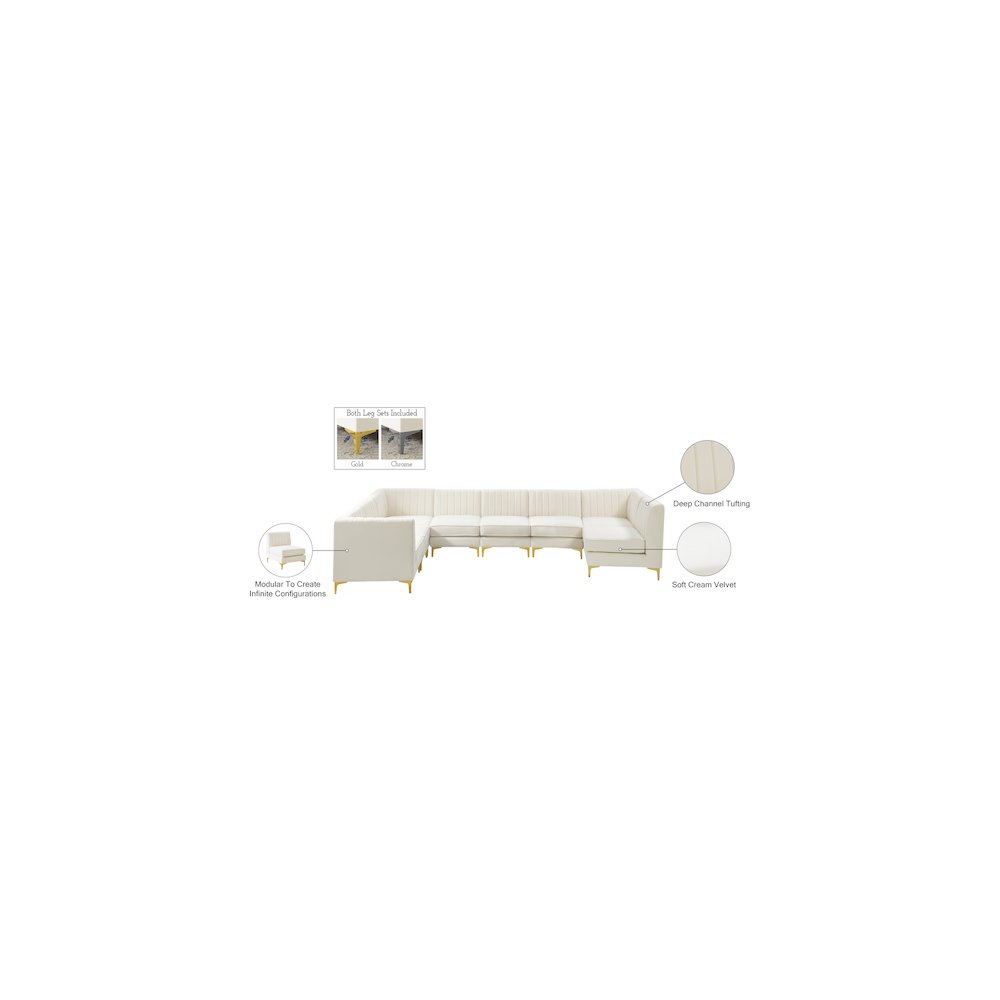 Alina Cream Velvet Modular Sectional