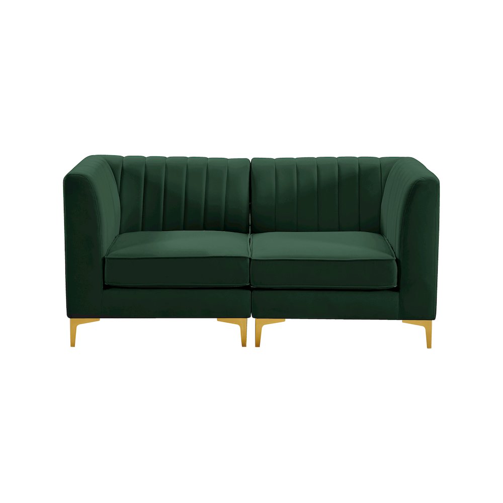 Alina Green Velvet Modular Sofa