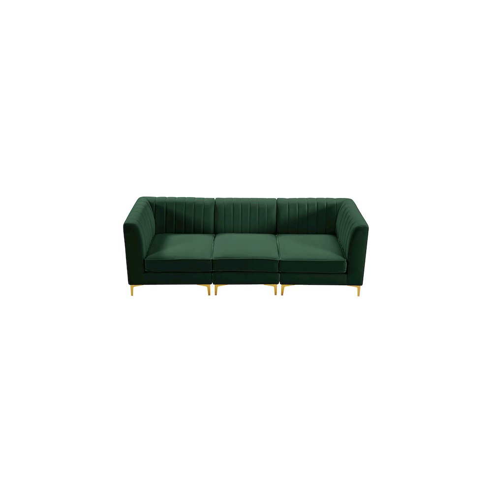 Alina Green Velvet Modular Sofa