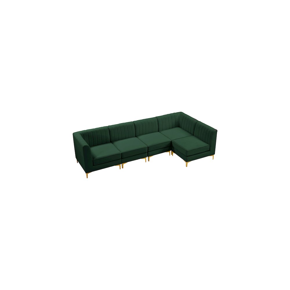 Alina Green Velvet Modular Sectional