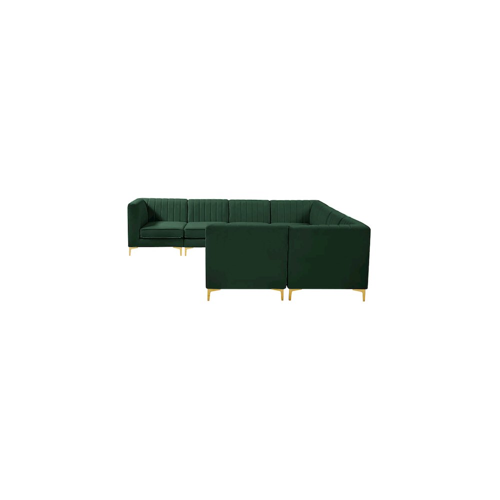 Alina Green Velvet Modular Sectional