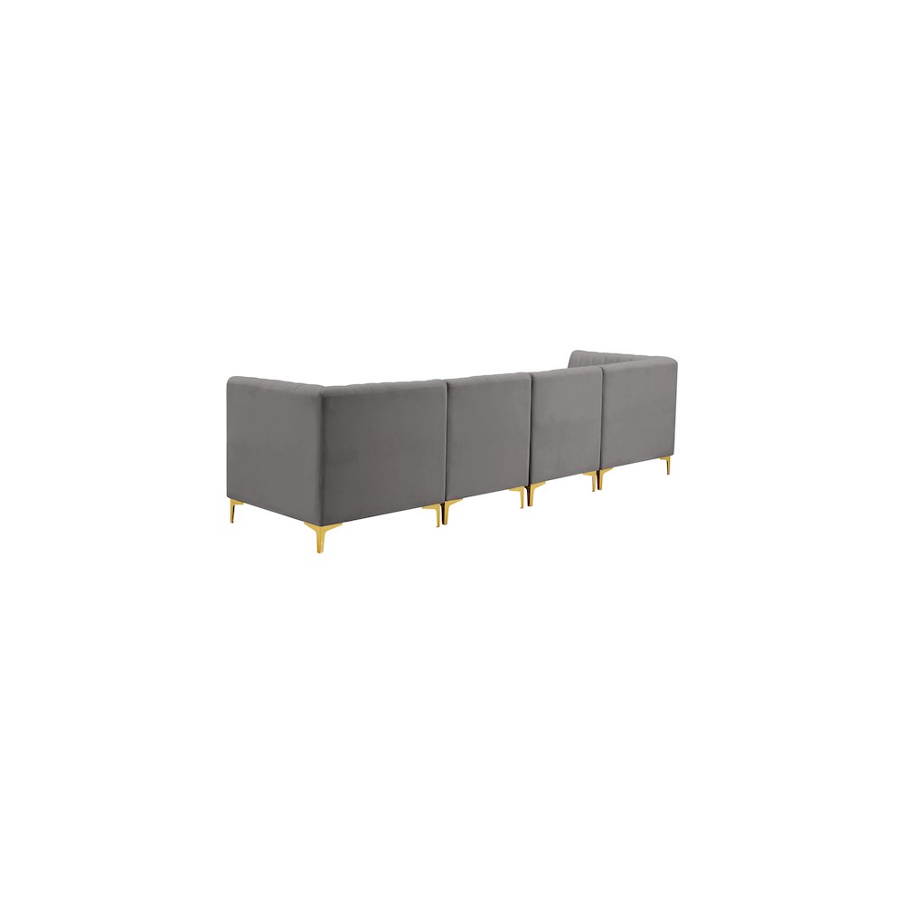 Alina Grey Velvet Modular Sofa