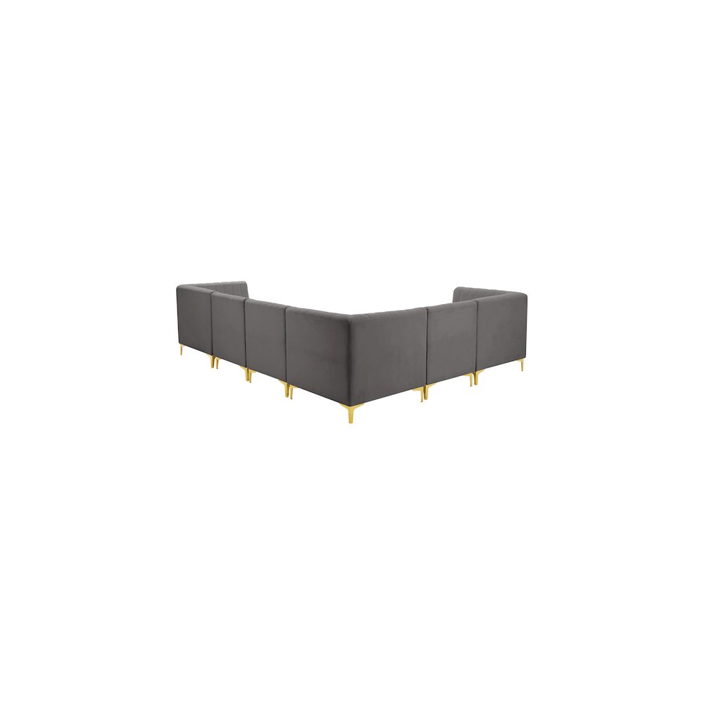 Alina Grey Velvet Modular Sectional
