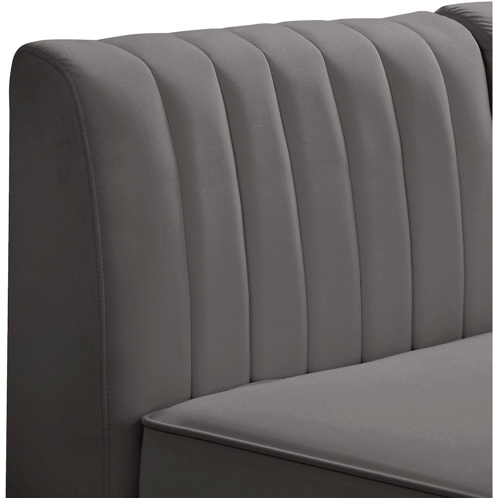 Alina Grey Velvet Modular Sectional