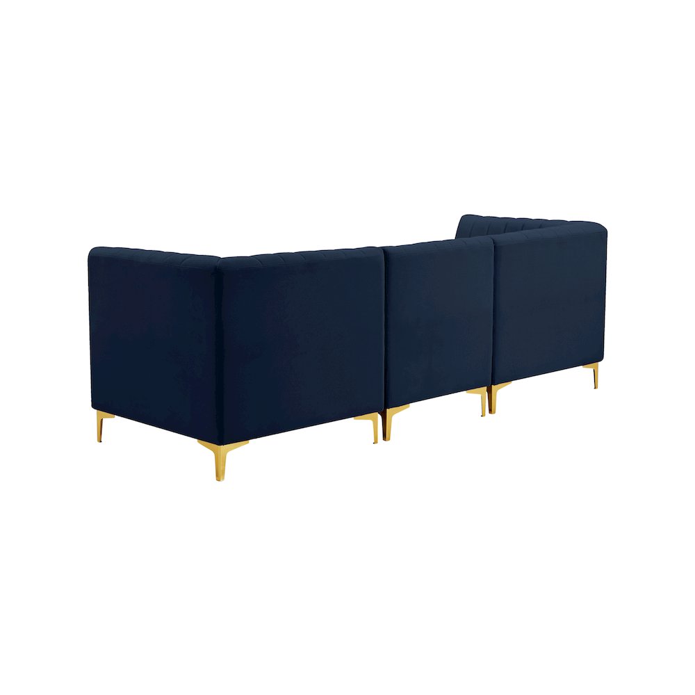 Alina Navy Velvet Modular Sofa