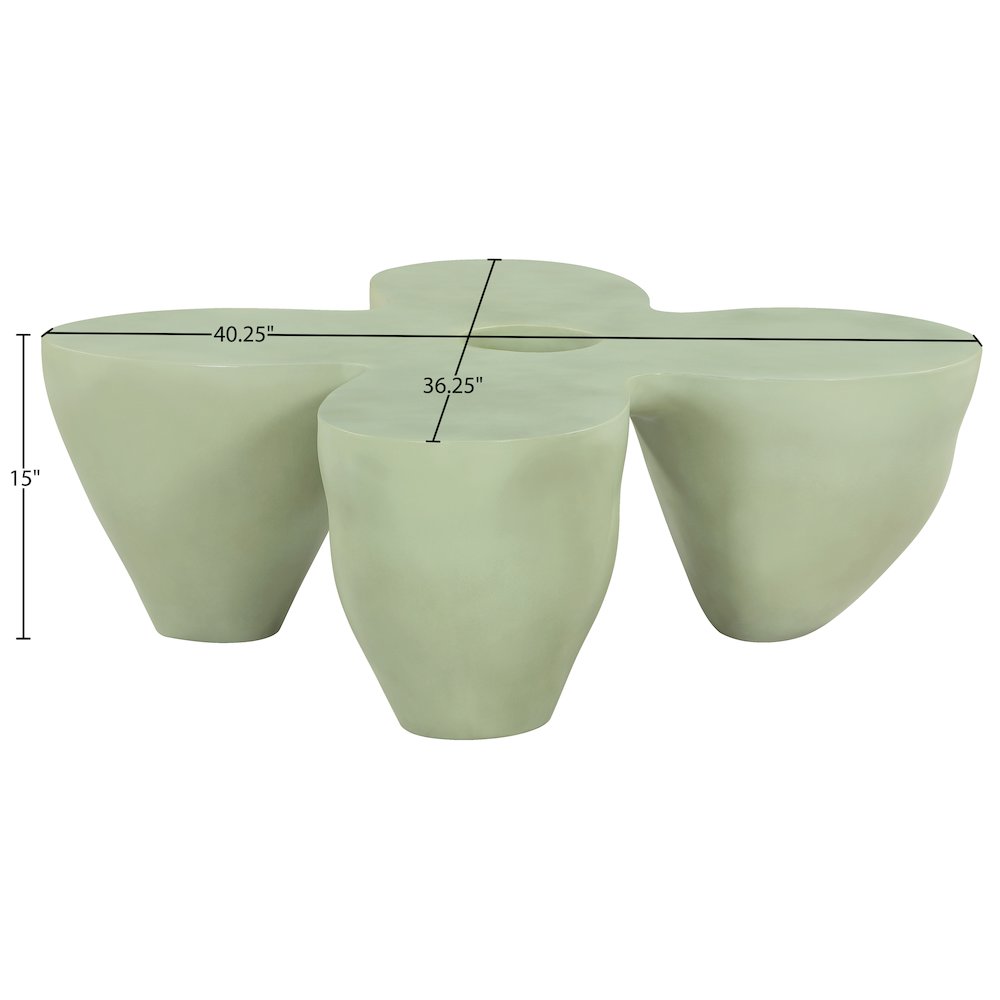 Fiore Green Concrete Indoor/Outdoor Coffee Table