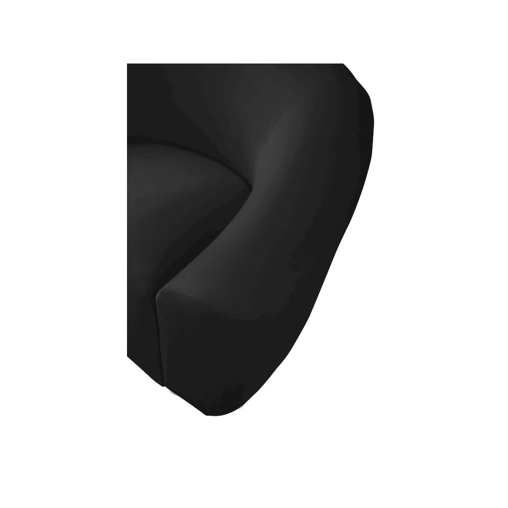 Riley Black Velvet Sofa