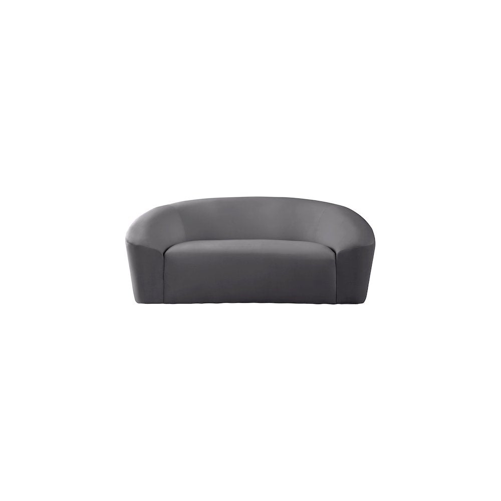 Riley Grey Velvet Loveseat