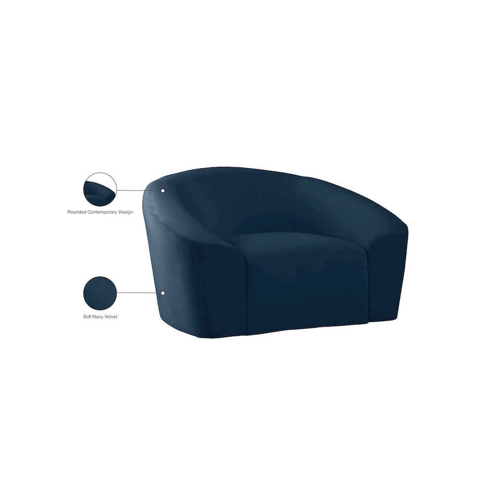 Riley Navy Velvet Chair