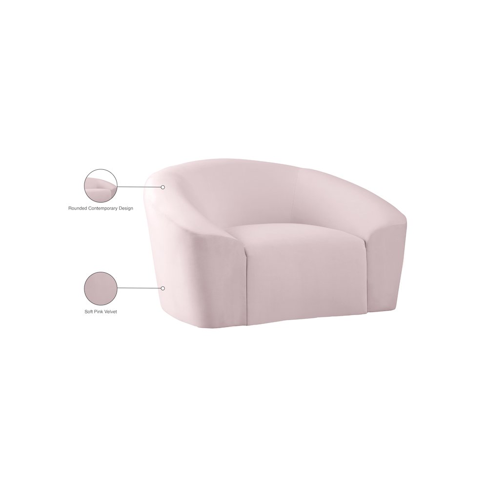 Riley Pink Velvet Chair